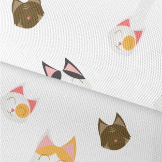 Smiling Happy Cat Head Waterproof Oxford