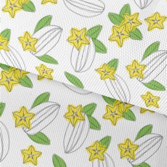 Hand Drawn Carambola Fruit Sli Waterproof Oxford