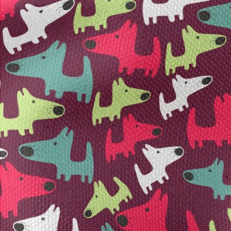 Color Block Cartoon Puppy Waterproof Canvas