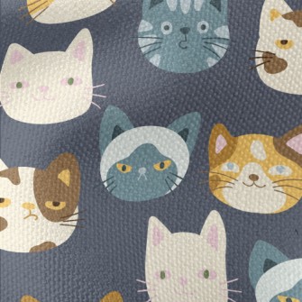Cute Cats With Different Expre Waterproof Canvas