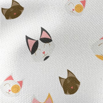 Smiling Happy Cat Head Waterproof Canvas