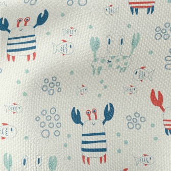 Children's Simple Crab Fis Waterproof Canvas