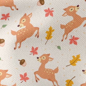 Happy Jumping Forest Deer Waterproof Canvas