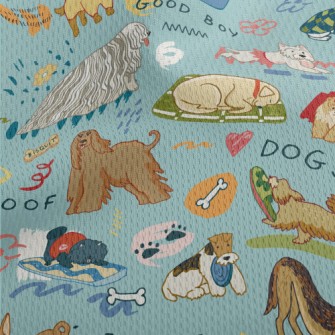 Cute Dogs Of Different Breeds Athletic Mesh Flat Back