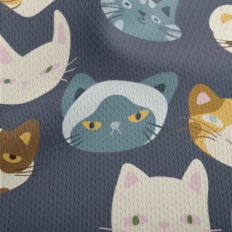 Cute Cats With Different Expre Athletic Mesh Flat Back