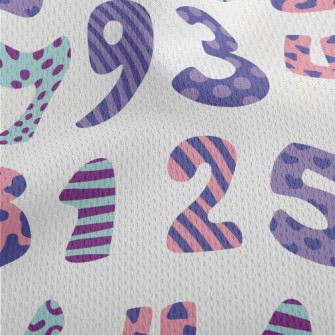 Various Designs Of Numbers Athletic Mesh Flat Back