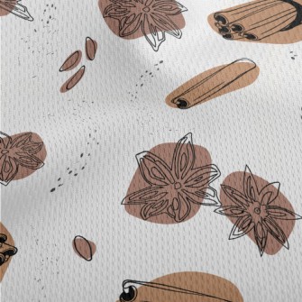 Cinnamon And Anise Graphics Athletic Mesh Flat Back