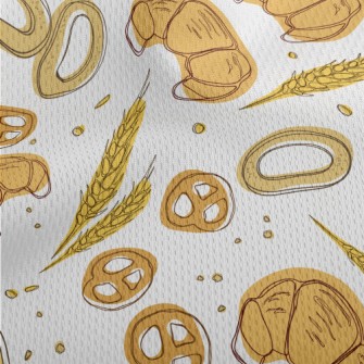 Colorful Wheat And Bread Athletic Mesh Flat Back