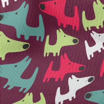 Color Block Cartoon Puppy Terry