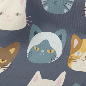 Cute Cats With Different Expre Terry