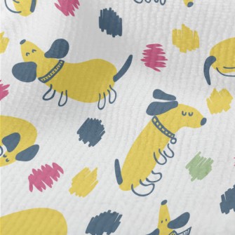 Yellow Round Cute Dachshund Terry