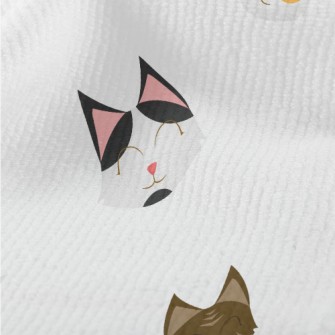 Smiling Happy Cat Head Terry