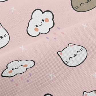 Cute Clouds And Cats Performance Linen