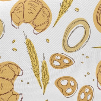 Colorful Wheat And Bread Twill