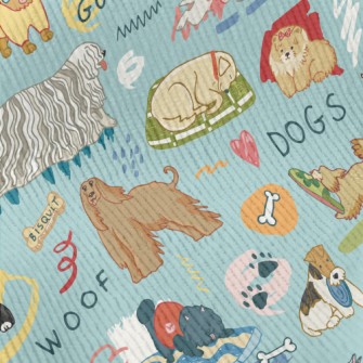 Cute Dogs Of Different Breeds Standard Corduroy
