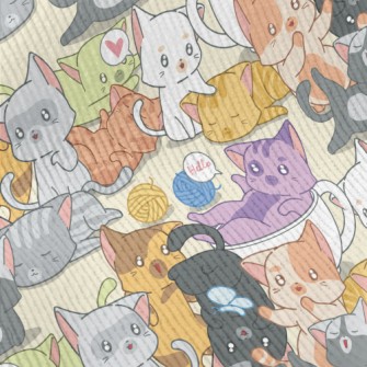 Cute Playing Cats Standard Corduroy