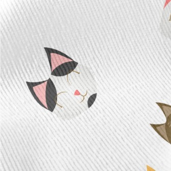 Smiling Happy Cat Head Standard Corduroy