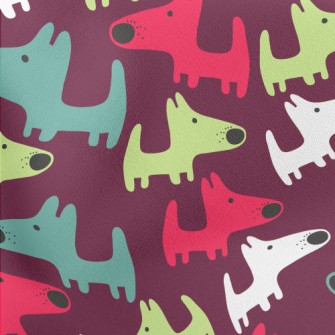 Color Block Cartoon Puppy Stretch Ponte