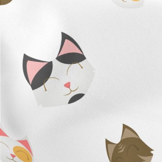 Smiling Happy Cat Head Stretch Ponte