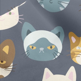 Cute Cats With Different Expre Micro Fleece