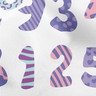 Various Designs Of Numbers Micro Fleece