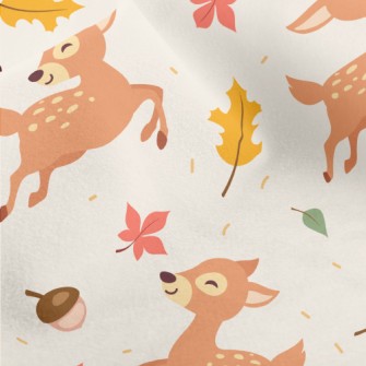 Happy Jumping Forest Deer Micro Fleece