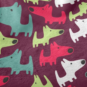 Color Block Cartoon Puppy Minky