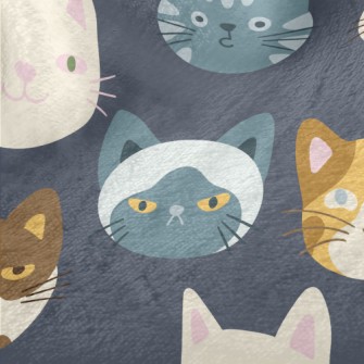 Cute Cats With Different Expre Minky