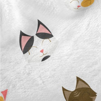 Smiling Happy Cat Head Minky