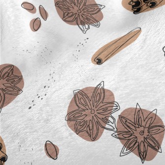 Cinnamon And Anise Graphics Minky