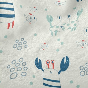 Children's Simple Crab Fis Minky