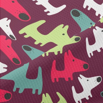 Color Block Cartoon Puppy Piqué