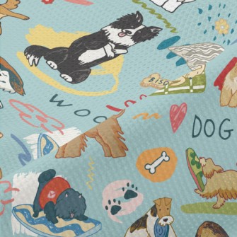 Cute Dogs Of Different Breeds Piqué
