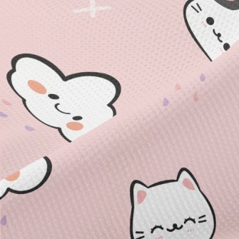Cute Clouds And Cats Piqué