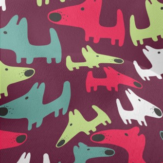 Color Block Cartoon Puppy Lightweight Performance Linen