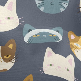 Cute Cats With Different Expre Lightweight Performance Linen