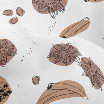 Cinnamon And Anise Graphics Lightweight Performance Linen