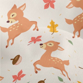 Happy Jumping Forest Deer Lightweight Performance Linen