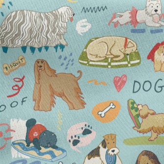 Cute Dogs Of Different Breeds Jersey Backed Fleece