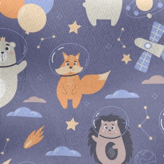 Animals Floating In Space Jersey Backed Fleece