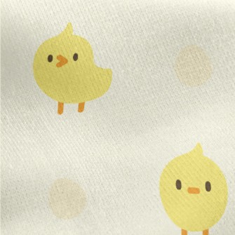 Cute Little Chicken Jersey Backed Fleece