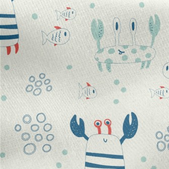 Children's Simple Crab Fis Jersey Backed Fleece