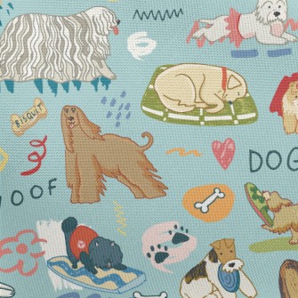 Cute Dogs Of Different Breeds Pongee