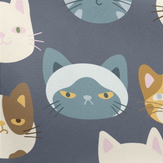 Cute Cats With Different Expre Pongee