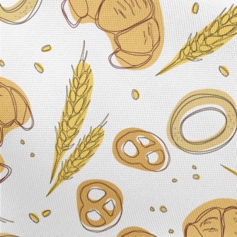 Colorful Wheat And Bread Pongee