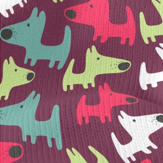 Color Block Cartoon Puppy Stretch Jersey