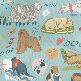 Cute Dogs Of Different Breeds Stretch Jersey