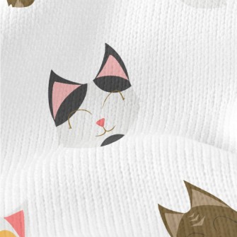 Smiling Happy Cat Head Stretch Jersey