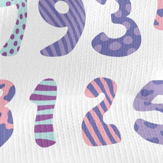 Various Designs Of Numbers Stretch Jersey