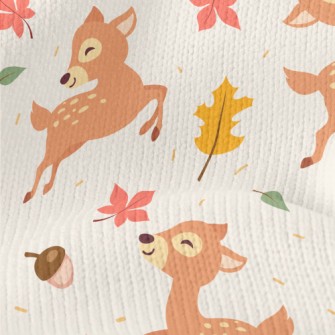 Happy Jumping Forest Deer Stretch Jersey